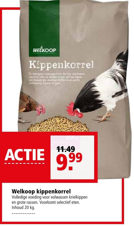 Welkoop Huismerk   kippenvoer folder aanbieding bij  Welkoop - details