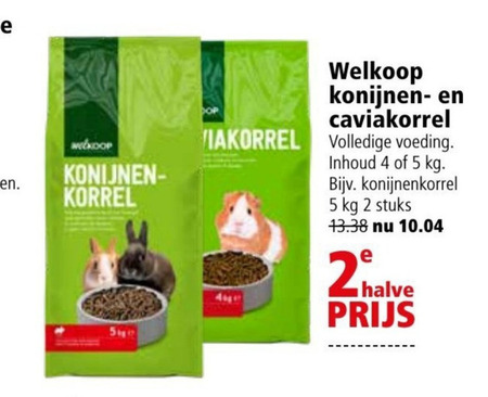 Welkoop Huismerk   konijnenvoer, caviavoer folder aanbieding bij  Welkoop - details