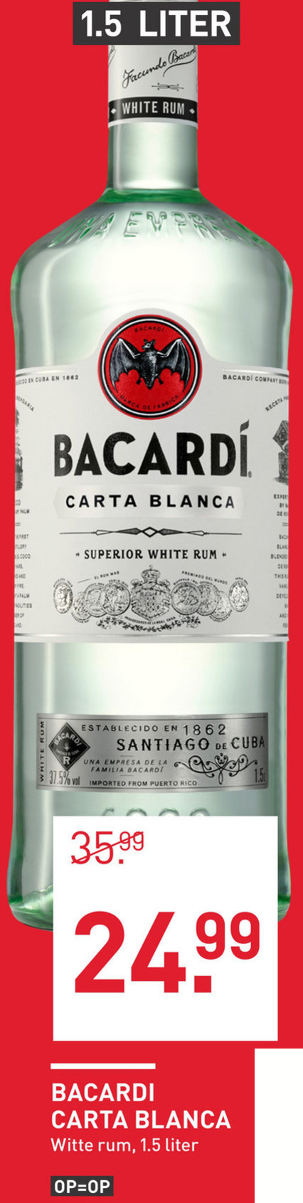 Bacardi   rum folder aanbieding bij  Gall & Gall - details