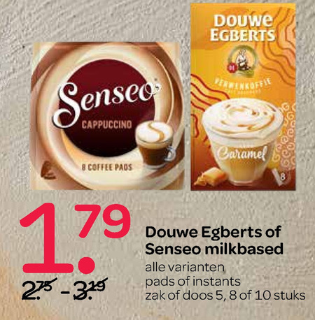 Douwe Egberts Senseo   koffiepad, oploskoffie folder aanbieding bij  Spar - details