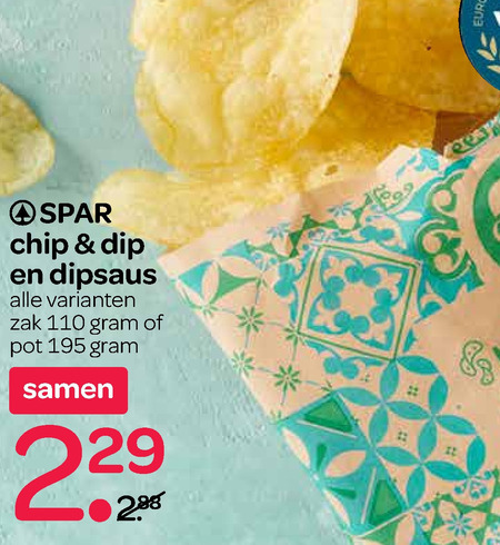 Spar Huismerk   chips, dipsaus folder aanbieding bij  Spar - details