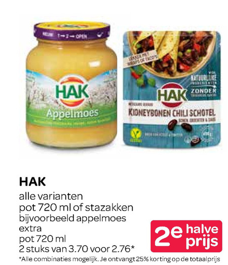 Hak   groenteconserven, bonen folder aanbieding bij  Spar - details