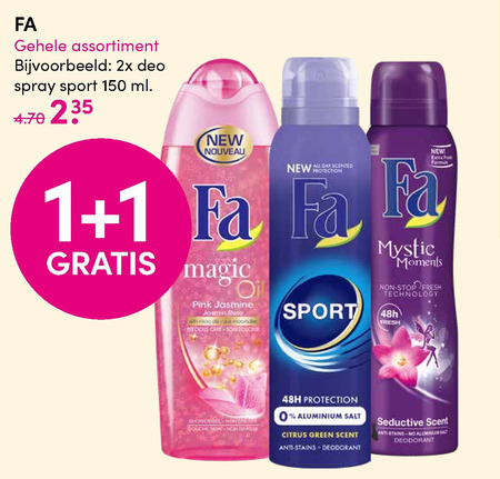 Fa   deodorant, douchegel folder aanbieding bij  D.I.O. Drogist - details