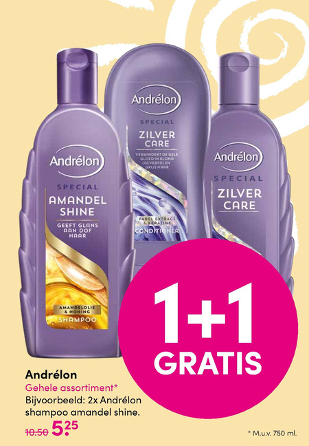 Andrelon   haarmousse, conditioner folder aanbieding bij  D.I.O. Drogist - details