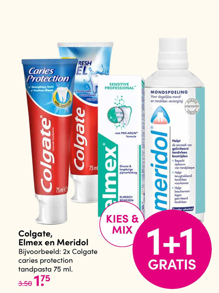 Colgate   mondwater, tandpasta folder aanbieding bij  D.I.O. Drogist - details