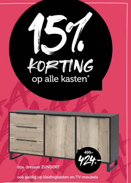 dressoir folder aanbieding - details