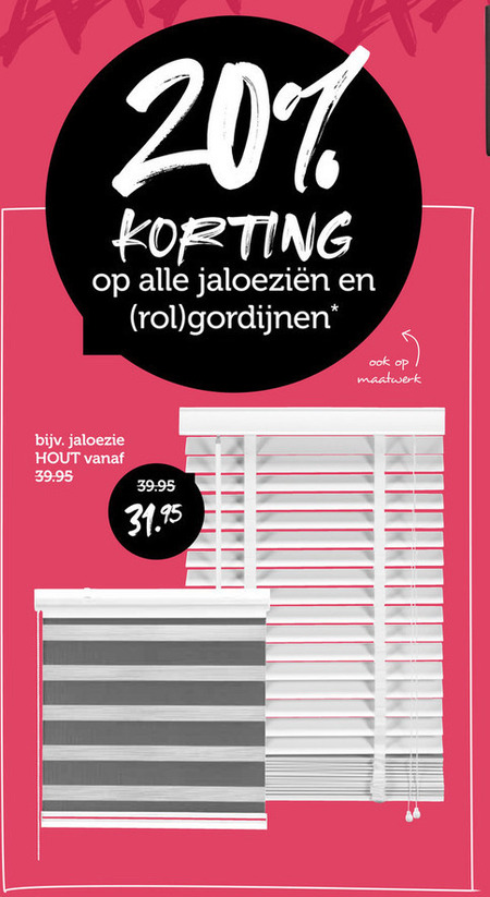 Oprecht gebied overzien gordijn, rolgordijn folder aanbieding bij WoonExpress - details