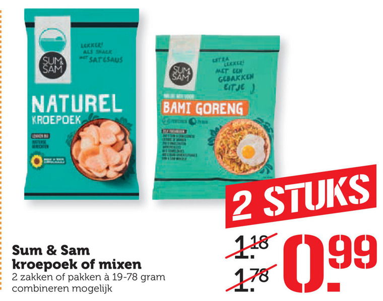 Sum and Sam   kroepoek, maaltijdmix folder aanbieding bij  Coop - details