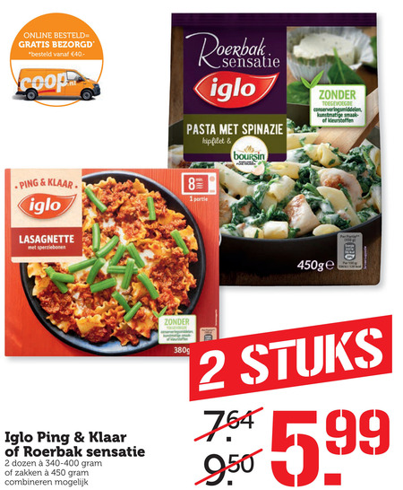 Iglo   diepvriesmaaltijd folder aanbieding bij  Coop - details