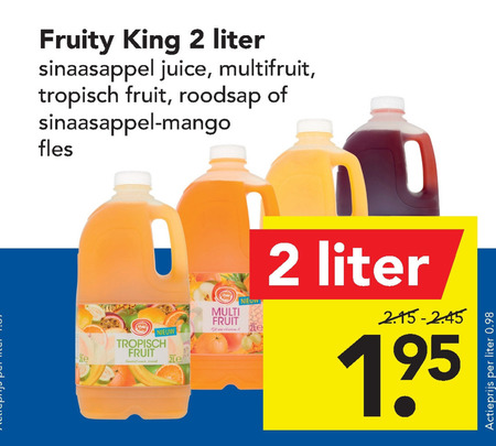 Fruity King   fruitdrank folder aanbieding bij  Deen - details