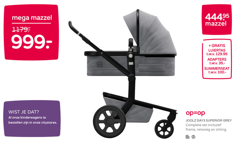 Australische persoon elke keer Actie Joolz kinderwagen folder aanbieding bij Prenatal - details
