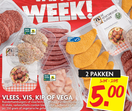 De vegetarische Slager   cordon bleu, hamburger folder aanbieding bij  Dekamarkt - details