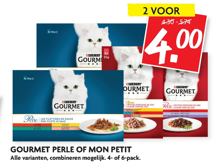 Gourmet   kattenvoer folder aanbieding bij  Dekamarkt - details