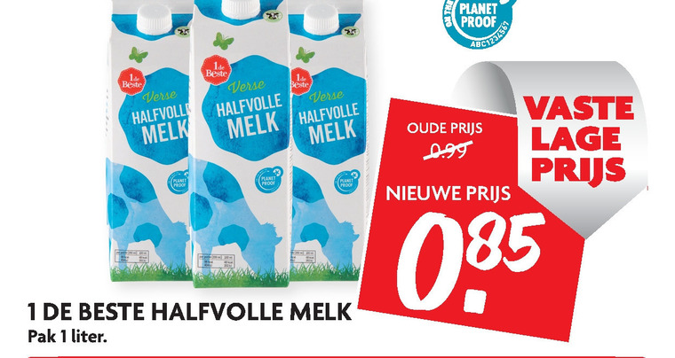 1 De Beste   melk folder aanbieding bij  Dekamarkt - details