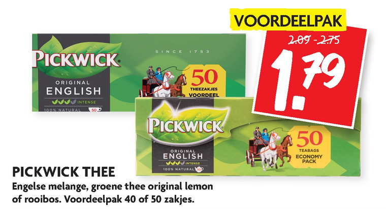 Pickwick   thee folder aanbieding bij  Dekamarkt - details