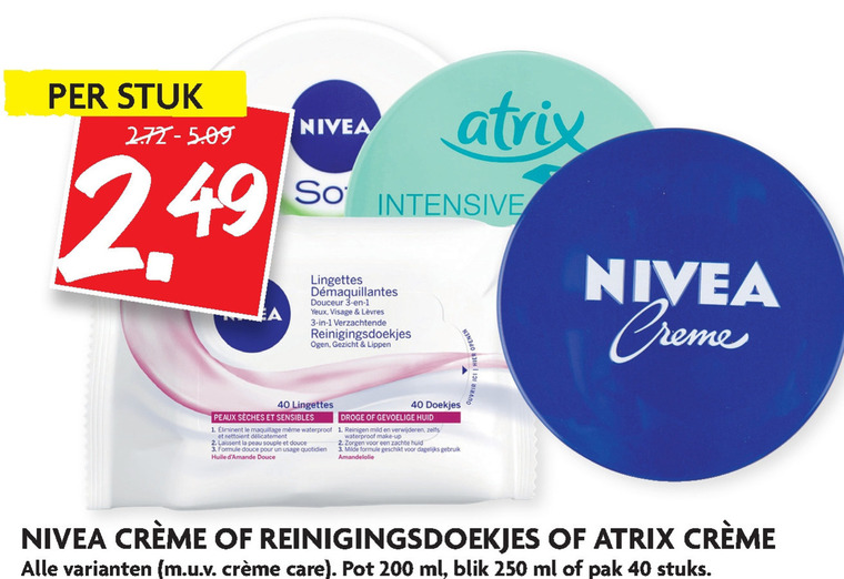 Nivea   reinigingsdoekje, handcreme folder aanbieding bij  Dekamarkt - details