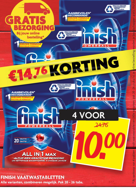 Finish   vaatwasmiddel folder aanbieding bij  Dekamarkt - details