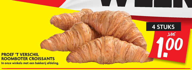 Proef t Verschil   croissant folder aanbieding bij  Dekamarkt - details