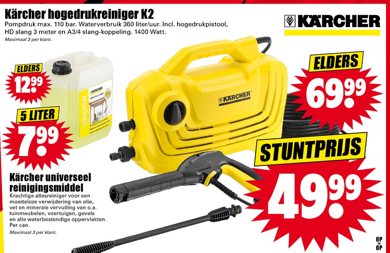 Karcher   hogedrukreiniger folder aanbieding bij  Dirk - details