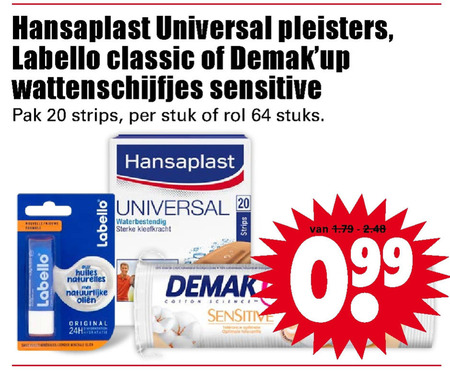 Demak up   wattenschijfjes, pleister folder aanbieding bij  Dirk - details