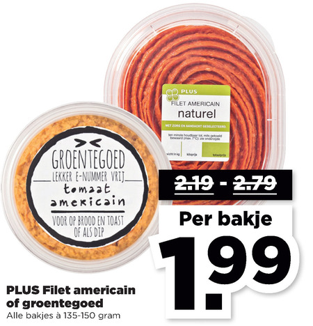 Plus Huismerk   filet americain folder aanbieding bij  Plus - details