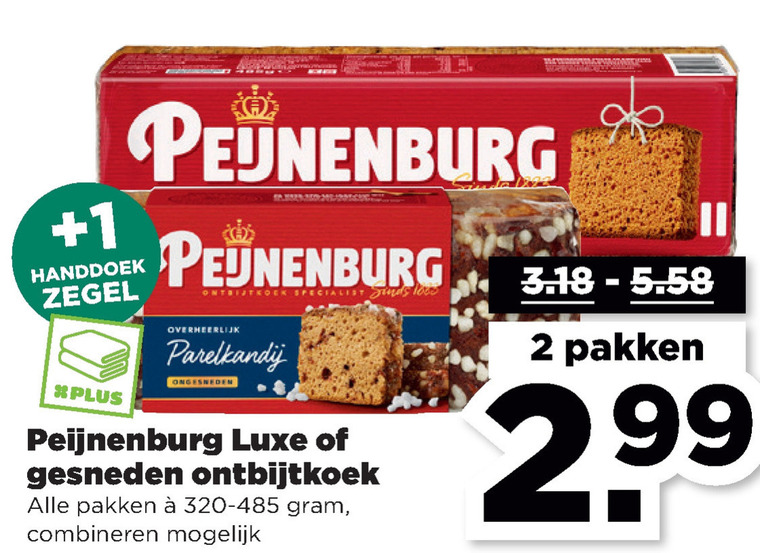 Peijnenburg   ontbijtkoek folder aanbieding bij  Plus - details