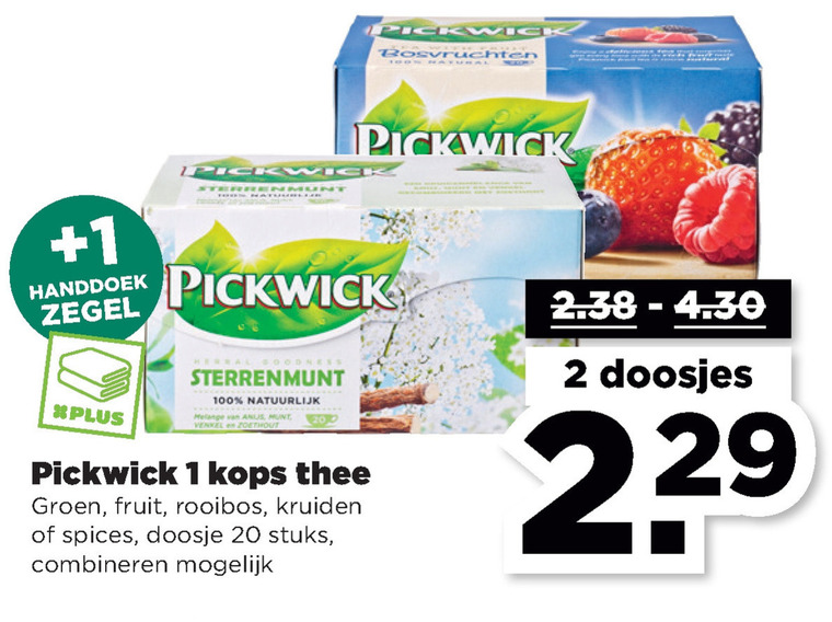 Pickwick   thee folder aanbieding bij  Plus - details