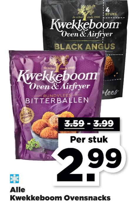 Kwekkeboom   bitterballen, kroket folder aanbieding bij  Plus - details