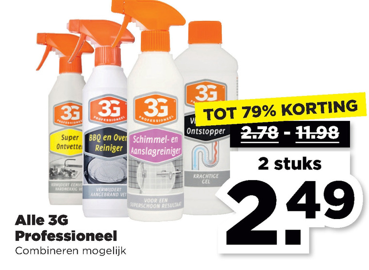 3G   kalkaanslagreiniger, schimmelreiniger folder aanbieding bij  Plus - details