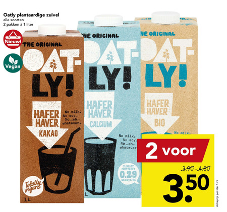 Oatly   soja melk folder aanbieding bij  Deen - details