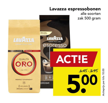 Lavazza   koffiebonen folder aanbieding bij  Deen - details