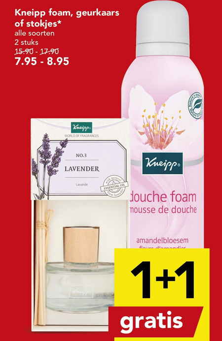 Kneipp   douchegel, geurkaars folder aanbieding bij  Deen - details