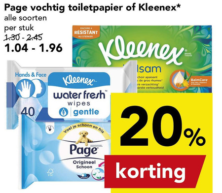 Page   vochtig toiletpapier, zakdoek folder aanbieding bij  Deen - details