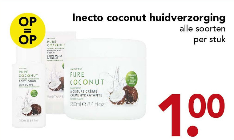 Inecto   bodylotion folder aanbieding bij  Deen - details