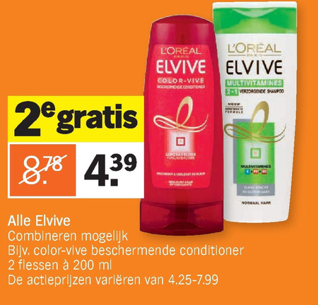 Elvive   conditioner, shampoo folder aanbieding bij  Albert Heijn - details