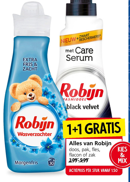 Robijn   wasverzachter, wasmiddel folder aanbieding bij  Jan Linders - details