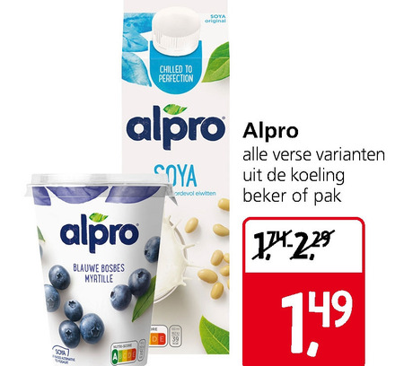 Alpro   soja melk, soja zuivel folder aanbieding bij  Jan Linders - details