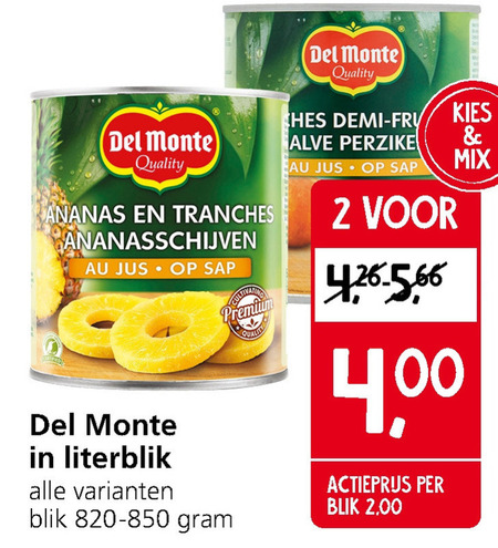 Del Monte   ananasschijven, perziken folder aanbieding bij  Jan Linders - details