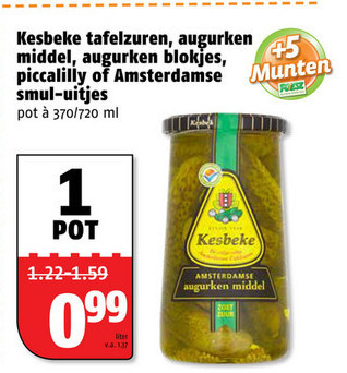 Kesbeke   piccalilly, augurken folder aanbieding bij  Poiesz - details