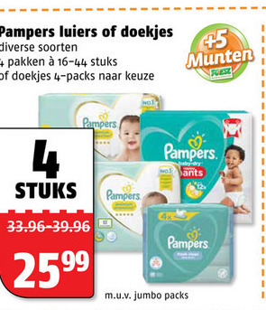 Pampers   billendoekjes, luiers folder aanbieding bij  Poiesz - details