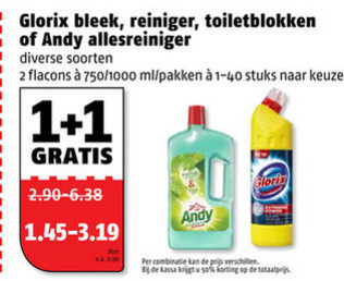 Glorix   allesreiniger, bleekmiddel folder aanbieding bij  Poiesz - details