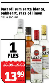 Bacardi   rum folder aanbieding bij  Poiesz - details