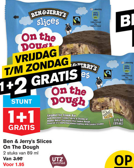 Ben and Jerrys   ijswafel folder aanbieding bij  Hoogvliet - details