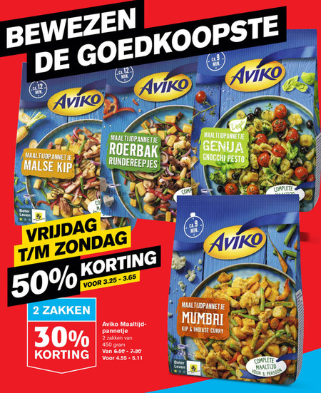 Aviko   diepvriesmaaltijd folder aanbieding bij  Hoogvliet - details