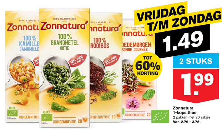 Zonnatura   thee folder aanbieding bij  Hoogvliet - details