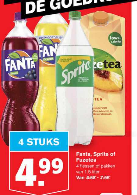 Fuze Tea   ice tea, frisdrank folder aanbieding bij  Hoogvliet - details