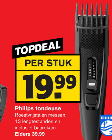 Philips   tondeuse folder aanbieding bij  Hoogvliet - details