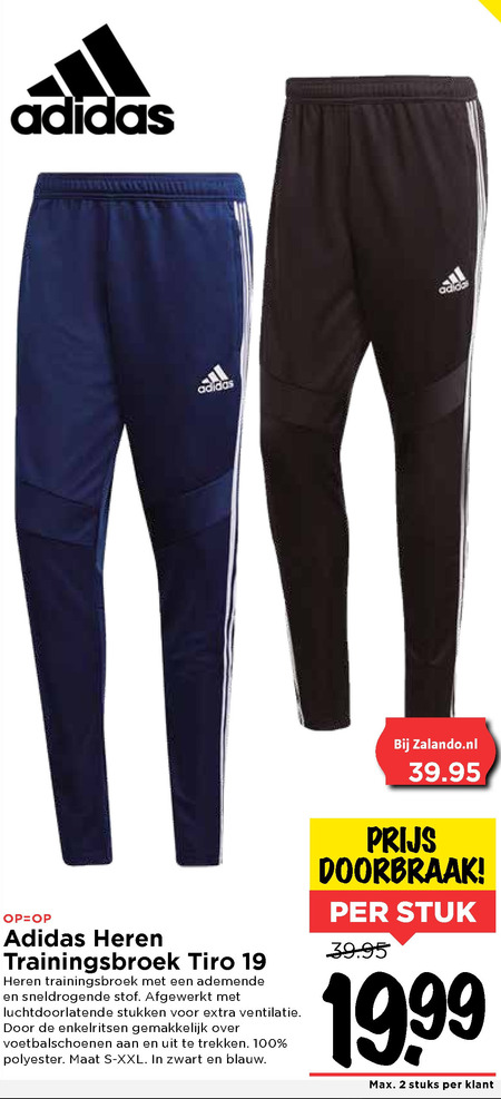 composiet sociaal insluiten Adidas heren joggingbroek folder aanbieding bij Vomar - details