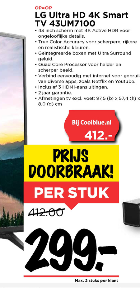 LG   4k ultrahd televisies folder aanbieding bij  Vomar - details