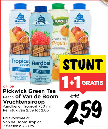 Pickwick   limonadesiroop folder aanbieding bij  Vomar - details